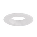 Designers Fountain 4 inch Decorative White Baffle Cone on White Trim Ring for LED Recessed Light with Trim Ring EVLT4741WHWH
